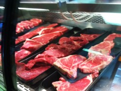The meat saleroom at the University of Illinois, Champaign-Urbana sells meat while using other parts of the animals for research.