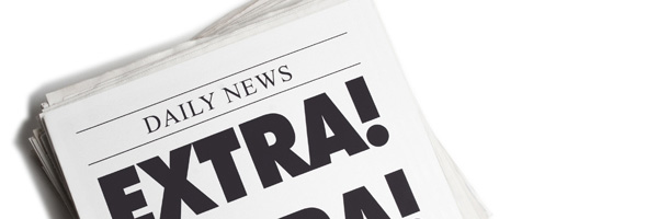 Extra Extra Newspaper on White